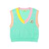 Green Color Block Knit Vest T31kcw011