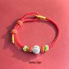Sterling Silver 12 Zodiac Year of the Horse Wine Red Rope Bracelet for Men & Women - Lucky Charm Couple Bracelet
