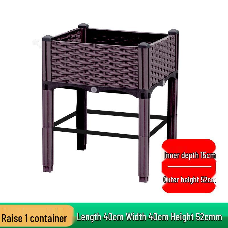 Extra-Large Thickened Raised Plastic Planter for Vegetables - Ideal for Family Rooftop or Balcony Gardening