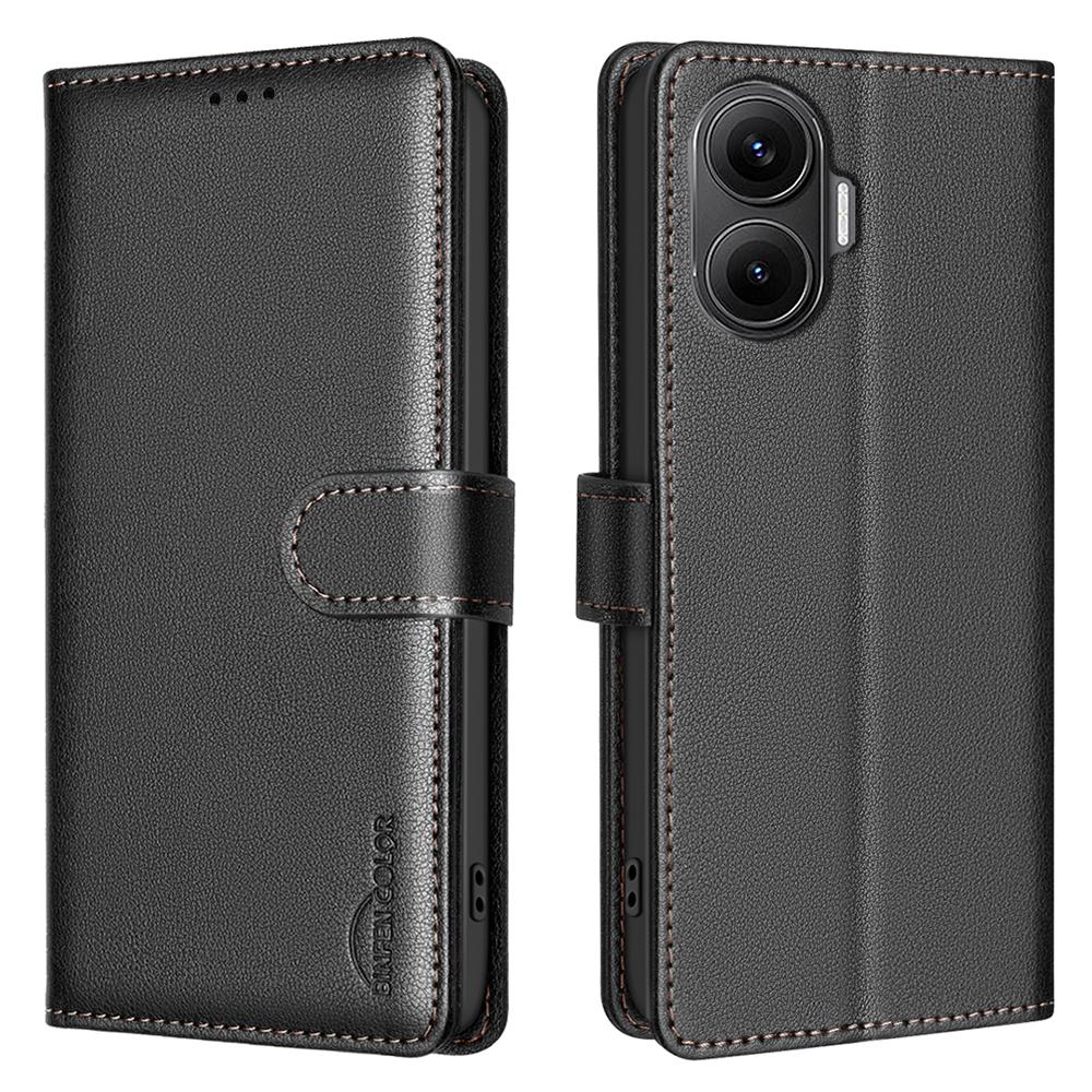 BINFEN COLOR BF32 For Xiaomi Poco F7 5G/Redmi Turbo 4 Pro 5G Leather Case Wallet RFID Blocking Phone Cover