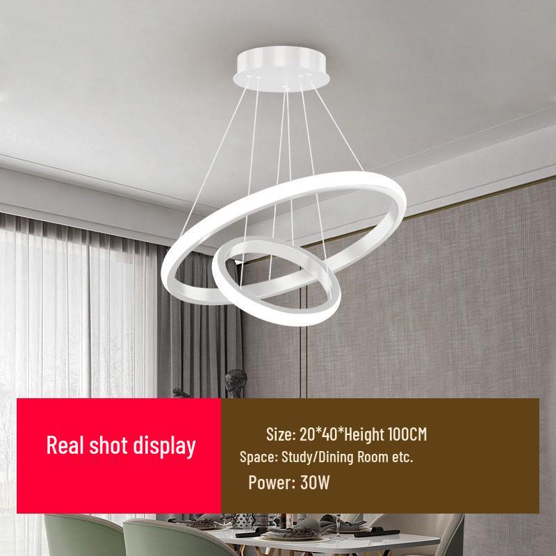 Personalized Nordic Style Minimalist Pendant Light for Living Room/Bedroom - Modern Circle Combination Design