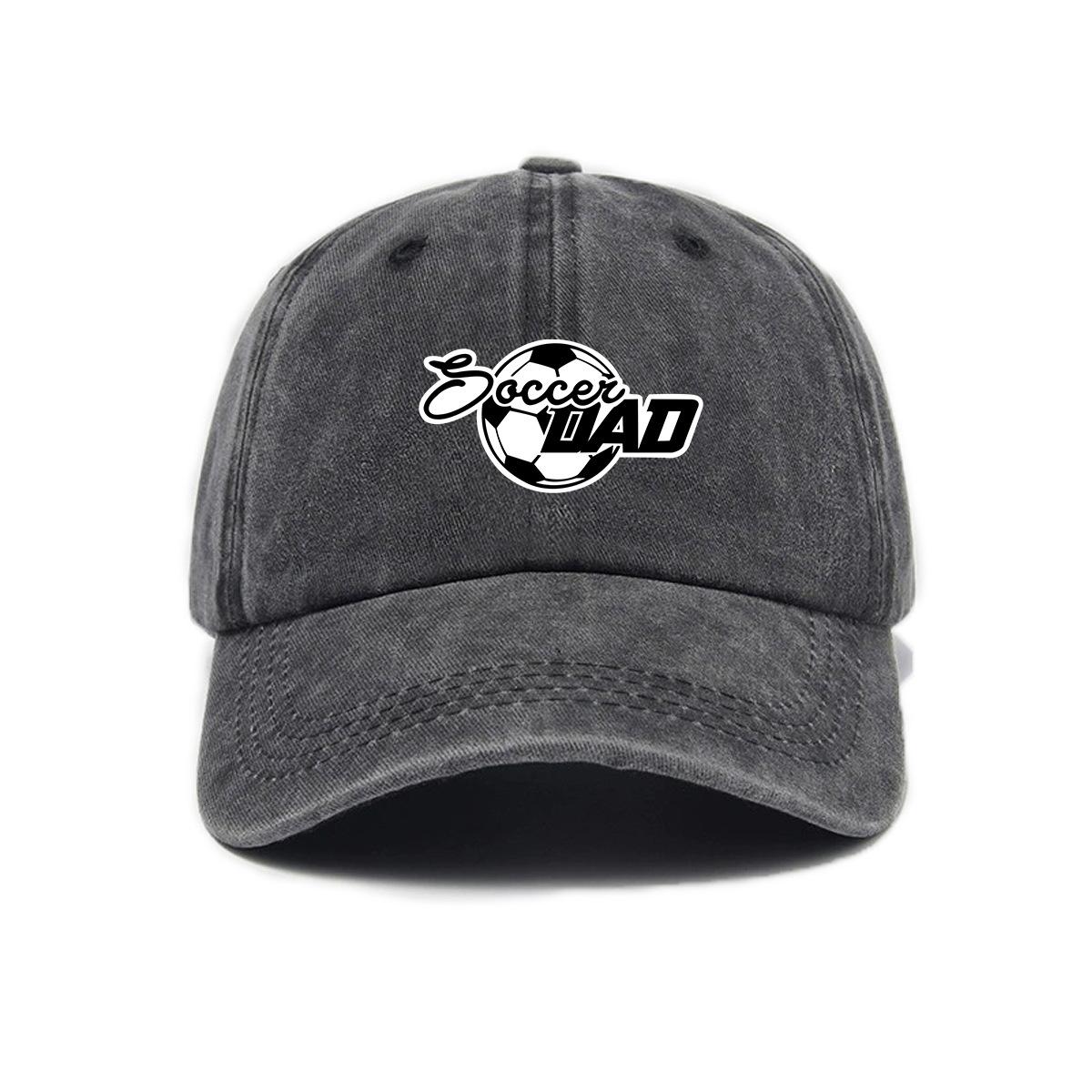 Letter Football Print Visor Baseball Cap Unisex Peaked Cap чёрный