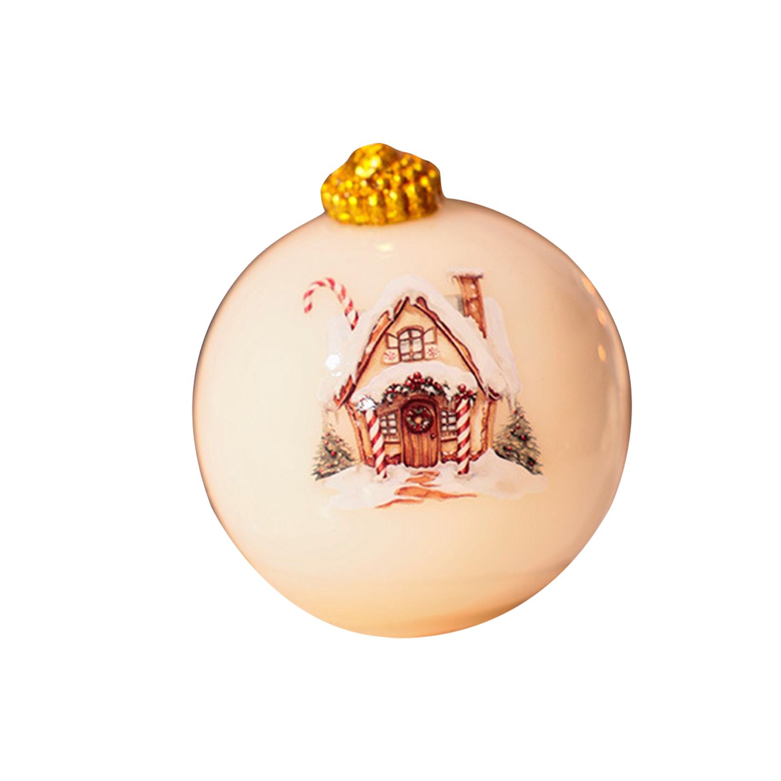 

Рождественские свечи-шары Туаль Шинуазри Винтаж Рождественские подарки для женщин Деревенская свеча Рождественские свечи Украшение Праздничный декор стола Подарок One Size