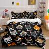 Cute Cartoon Cats Pattern Bedding Duvet Cover Set Duvet Cover Pillowcases  (1*Duvet Cover 2*Pillowcases, Without Duvet Insert)