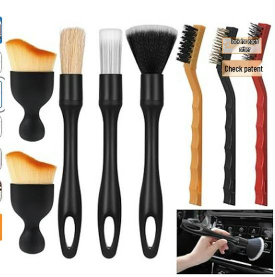 Silniczek nawiewu klimatyzacji Szczotka z miękkim włosiem - Wielofunkcyjne narzędzie do czyszczenia wnętrza samochodu