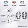 Punk Weaving Hoop Earrings for Men Boys,Stainless Steel Pentagram Huggies Hoop Earrings,Hip Hop Vintage Jewelry Gift