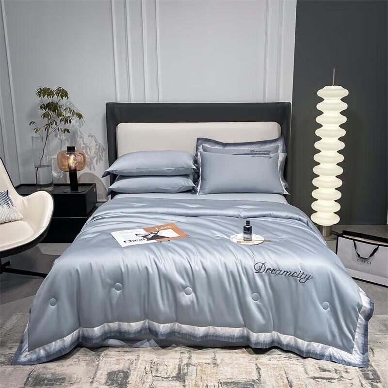 

DZQ Washable Ice Silk Embroidered Summer Quilt 150x200cm