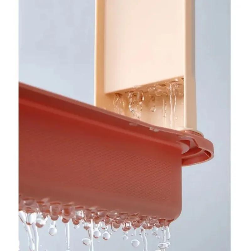 1 Stk. Multifunktions-Spülbeckenablaufkorb Verstellbarer Ausziehbarer Abtropfschwamm-Aufbewahrungsständer Küchenzubehör