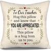 Daughter Hug This Pillow and Know That You Are Loved This Pillow Is A Hug from Me To You Throw Pillow Covers for Daughter from Mom Dad Birthday Gift