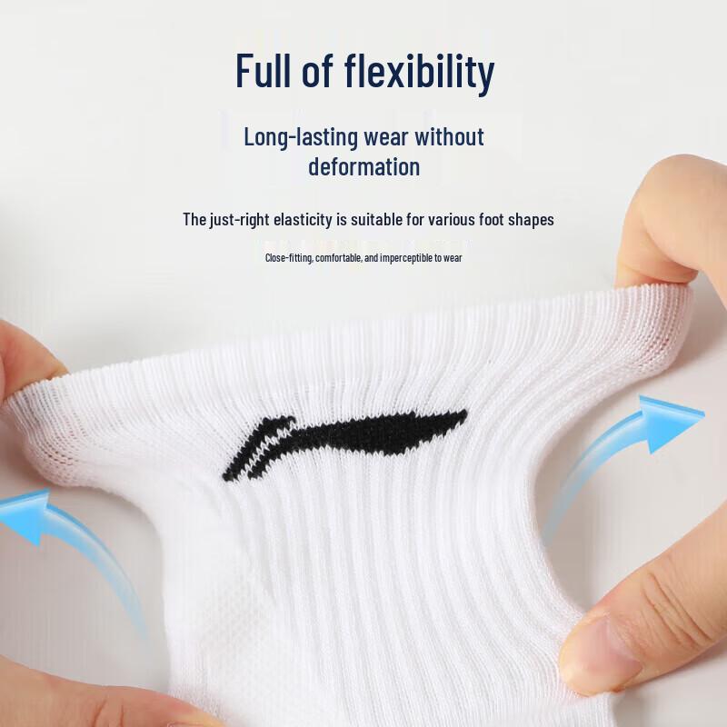 Li-Ning Unisex Athletic Crew Socks (3-Pack)