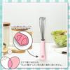 Shimomura Kogyo Pitaco Mini Whisk, Made In Japan, Dishwasher Safe, PC-205, Made In Tsubame-Sanjo, Niigata, Pink, Product Size: 6 X 20 Cm