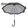 Vintage Lace Umbrella Gothic Umbrella Black Bridal Parasol for Halloween Anti UV Rain Witch Cosplay Wedding Decoration Stage Performance