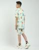 MONTE CARLO Boys Regular Fit Printed Half Sleeve Co-ord Set