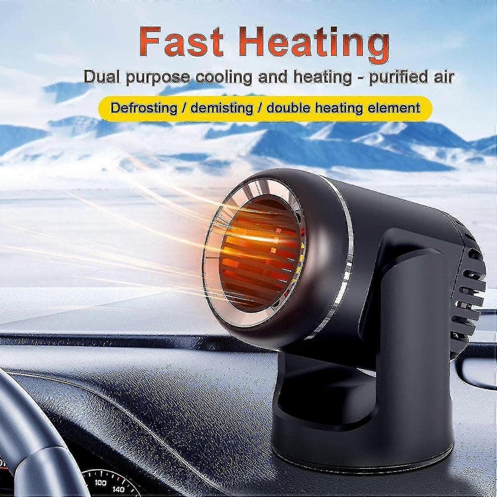 Car Heater,portable Auto Heater Fan Fast Heating,cars Windshield Defogger Defroster Adjustable Cooling Heater - PJ