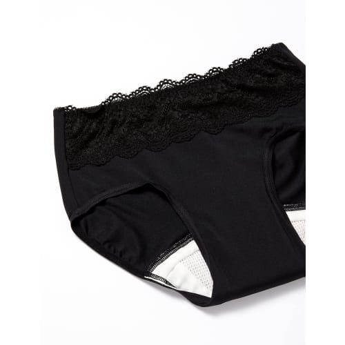 Chikas Salaffy Plus Cloth Sanitary Pad Panties, Daytime Use, Front Lace, Integrated Sanitary Pad, Women's Sanitary Panties, Period Underwear, Breathab