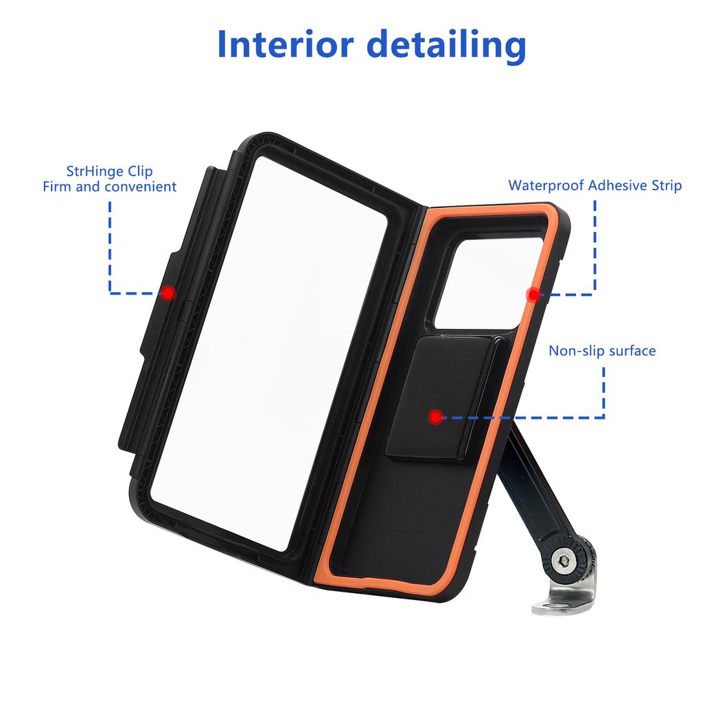 Motorcycle 360 Rotatable Phone Holder Touchscreen Case Mount Waterproof for 4-7in Phones