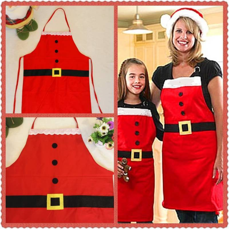 Christmas Party Apron With Durable Polyester Material For Family Celebration