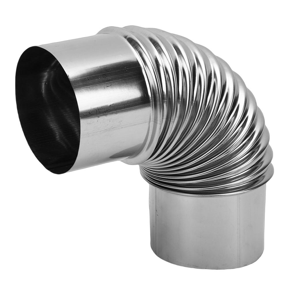 Stove Pipe Elbow 7.5cm Diameter Stainless Steel Flue Extension Elbow Chimney for Outdoor Camping Wood Stove