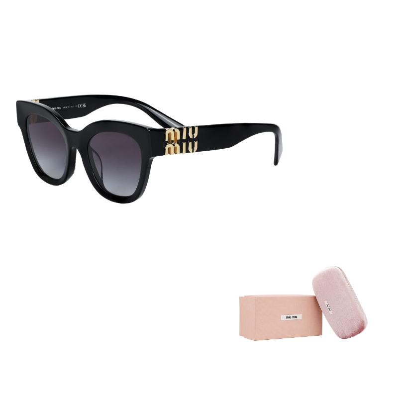 MIU MIU Irregular Shape Sunglasses Women Sunglasses Black SMU01Y_E1AB_F05D1_C_A051