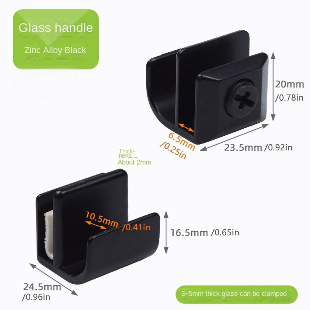 Door Handle Furniture Hardware Plank Clip Cabinet Handle Glass Clamp Glass Door Handle Glass Clip