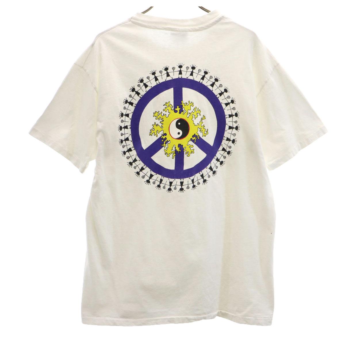 

Hanes 80s 90s Made in USA Old Back Print Lacrosse Short sleeve T-shirt Men s Used