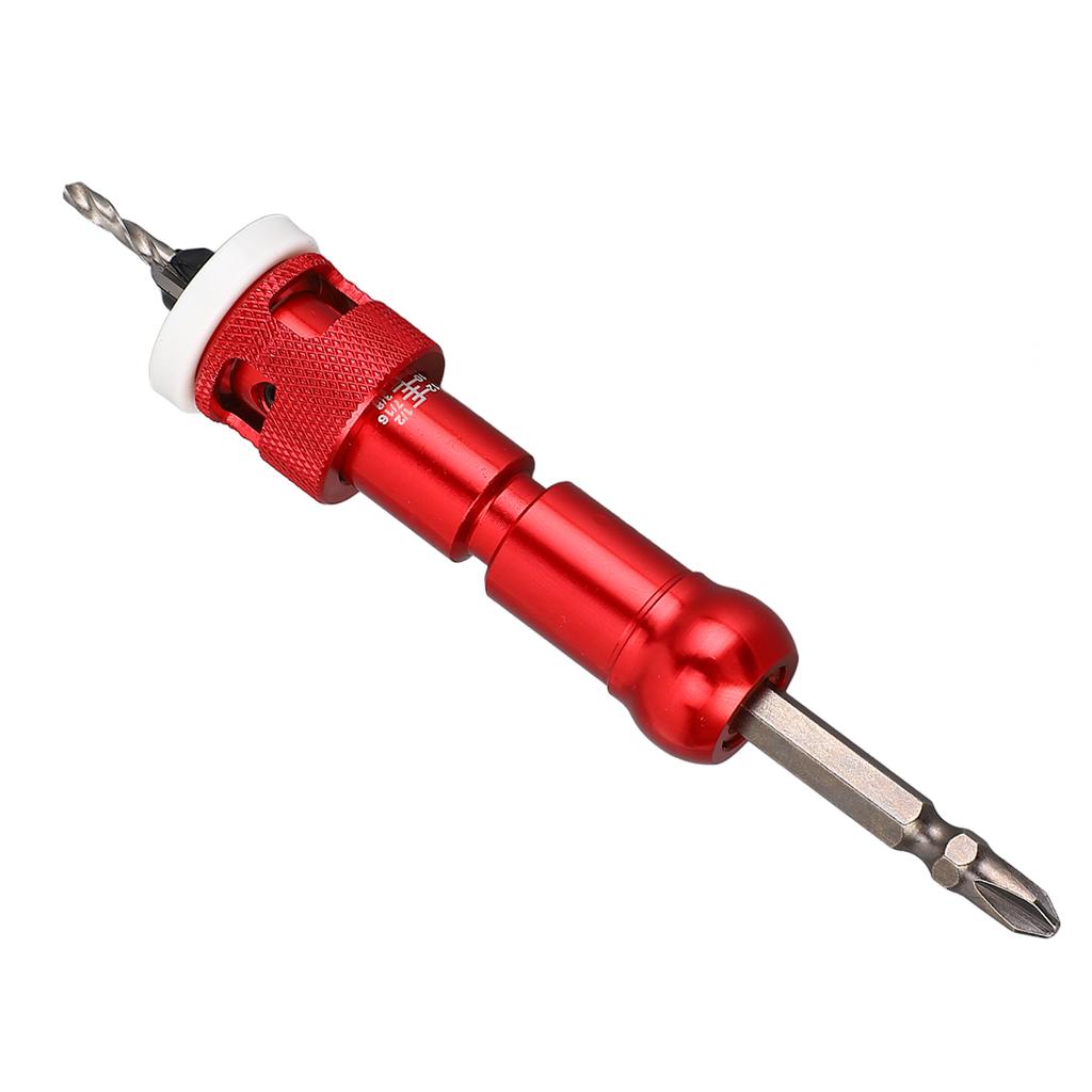 Countersink Drill Bit Set for Wood with Adjustable Depth Stop 82 Degree Carbide Tipped Pilot Screw H