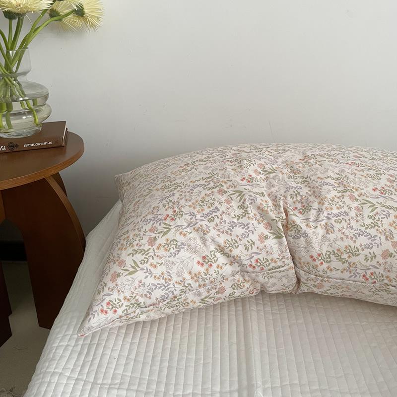 Korean Style 60s Cotton Floral Pillowcase 48x74cm - Single Piece