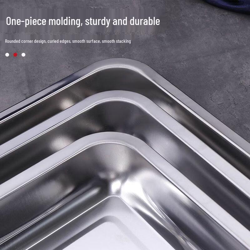 304 Stainless Steel Rectangular Deep Tray