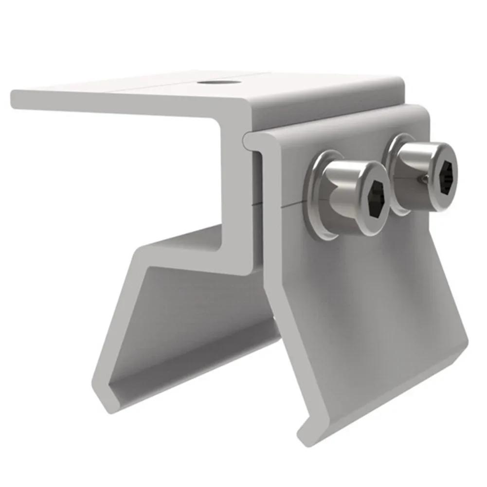 Set of 14 Aluminium Standing Seam Clamps for Solar Panel Installation On Standing Seam Roofs with Stainless Steel Screws