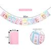 Rainbow Girls 1st Birthday Decorations - Colorful 1 To 12 Months Photo Banner,Newborn Monthly Milestone Photos,Baby Girl First Year Rainbow Themed