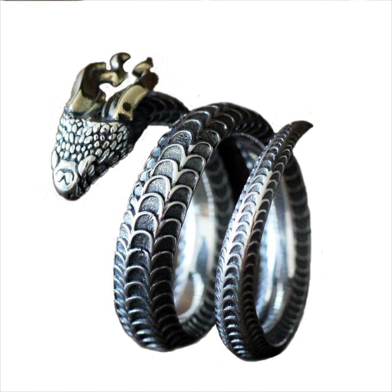 Vintage Gothic Domineering Black Color Snake Ring For Men Women Punk Handmade Stainless Steel Ring Jewelry Accessories Gift 2026