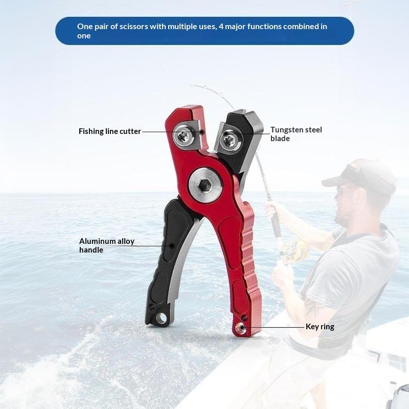 Corrosion Resistant Aluminum Fishing Line Cutter Secure Sliding Lock Lightweight Portable Gear for Travel Angling