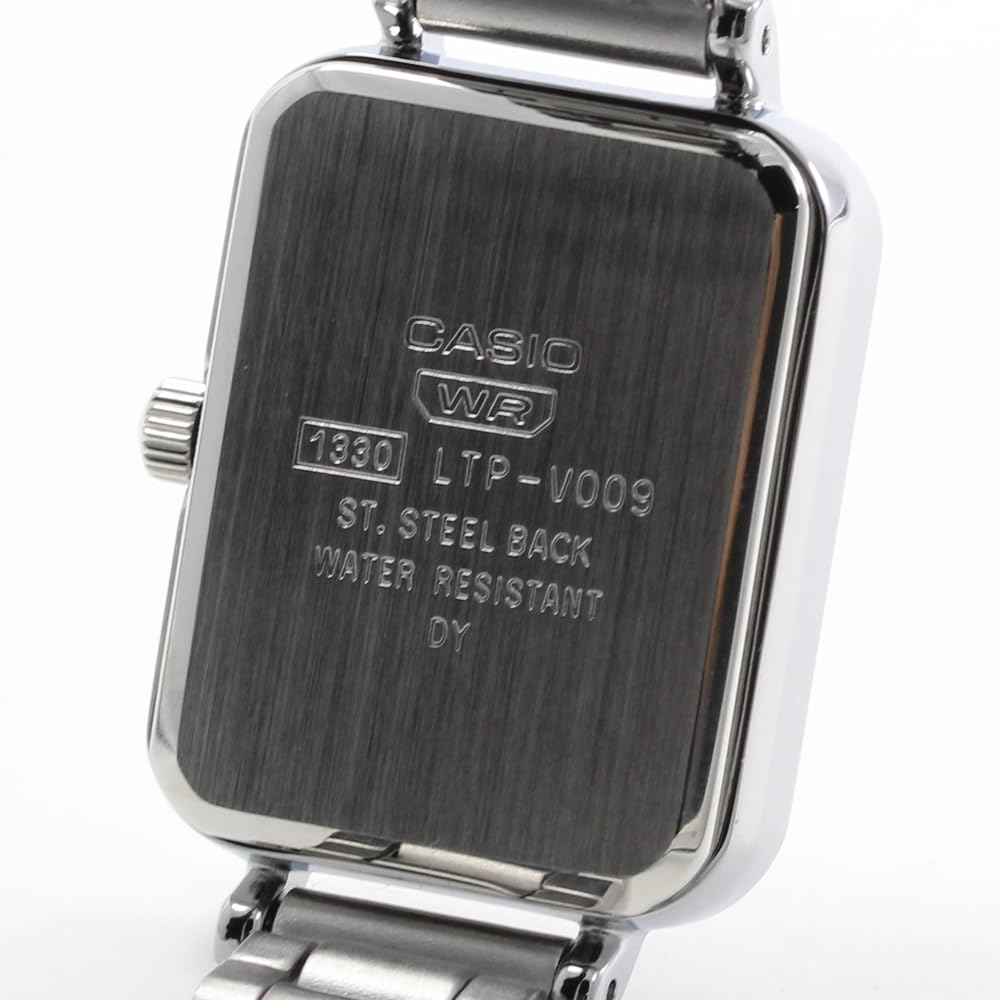 Casio Casio Standard Cheap Casio Women's Brass Metal Watch, Silver/Pink, LTP-V009D-4E [Parallel Import]