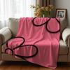 Outline Daisy Mix Cartoon Anime Print Flannel Blanket Soft Warm Throw for Kids Bedroom Sofa Christmas Office Car