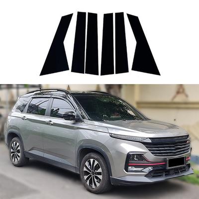 6Pcs Car Exterior Window Door Pillar Trim Posts Stickers Black For Baojun 530/MG Hector/Wuling Almaz/Chevrolet Captiva 2019-2023