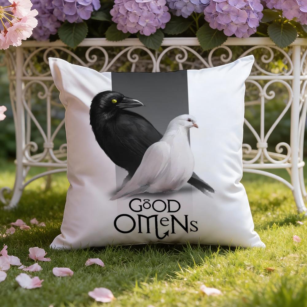 Tv G-Good O-Omens Cushion Cover Home & Car Dual-Scene Pillow Cover: Reversible for Premium Comfort