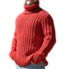 High-neck Sweater Men's Solid Color Slim-fit Knitted Top 2025 Autumn New Style