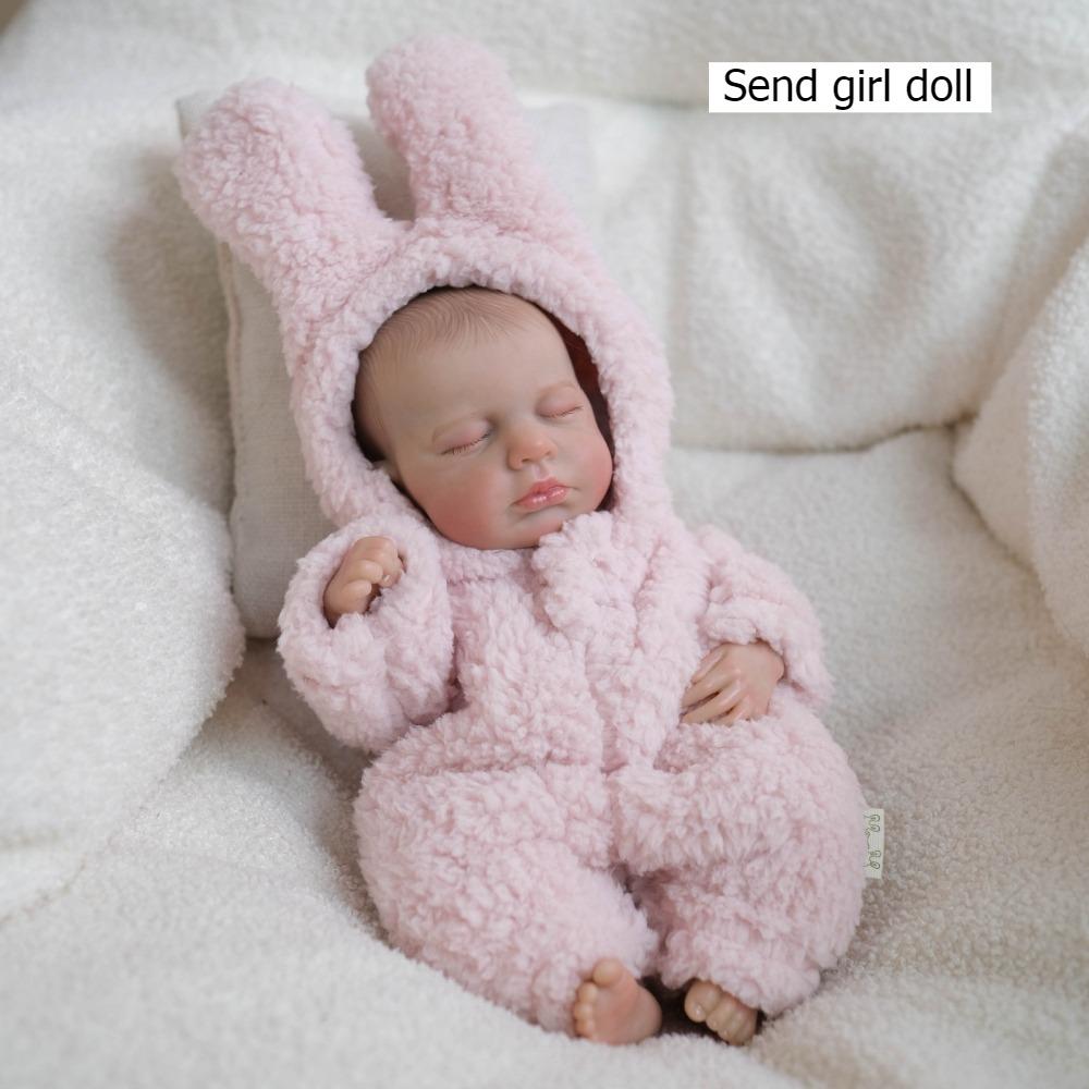 

12 Inch Soft Solid Silicone Simulation Dolls LOULOU Wear Pink Plush Romper Alive Girl Baby Doll Washable Can Bath Rebirth Doll for Child Birthday Gift girl doll