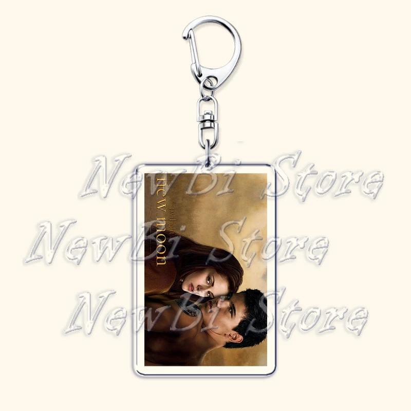 Movie Twilight Vampire Keychain for Accessories Bag Pendant Bella Swan Edward Cullen Eclipse Key Chain Keyring Jewelry Fans Gift