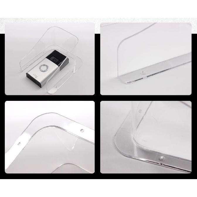 Doorbell Rain Cover Weatherproof Compatible for Ring/Blink/Google Nest Video Doorbell, Large Acrylic Doorbell Cover Protector for Outside Camera