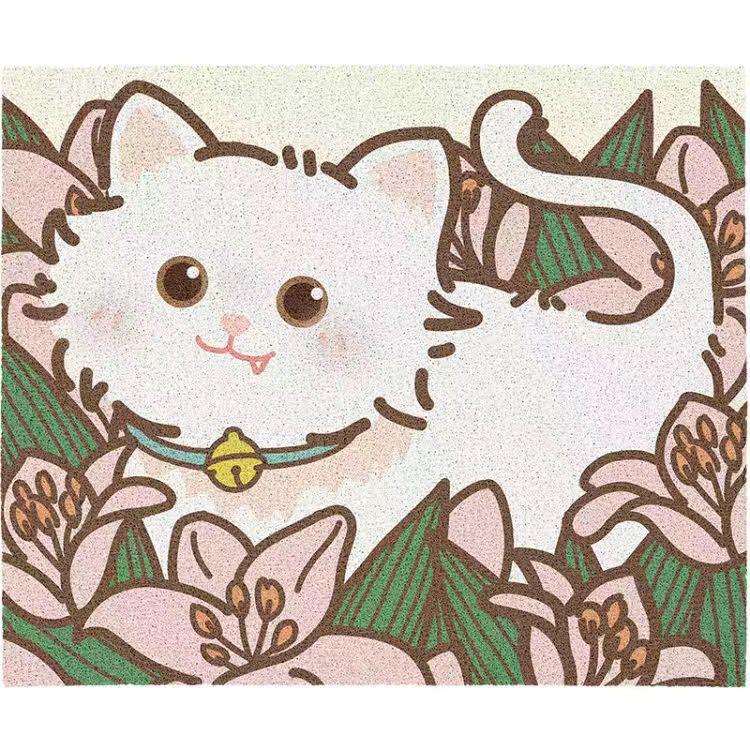 Cartoon Cat Non-slip Silk Loop Entrance Doormat
