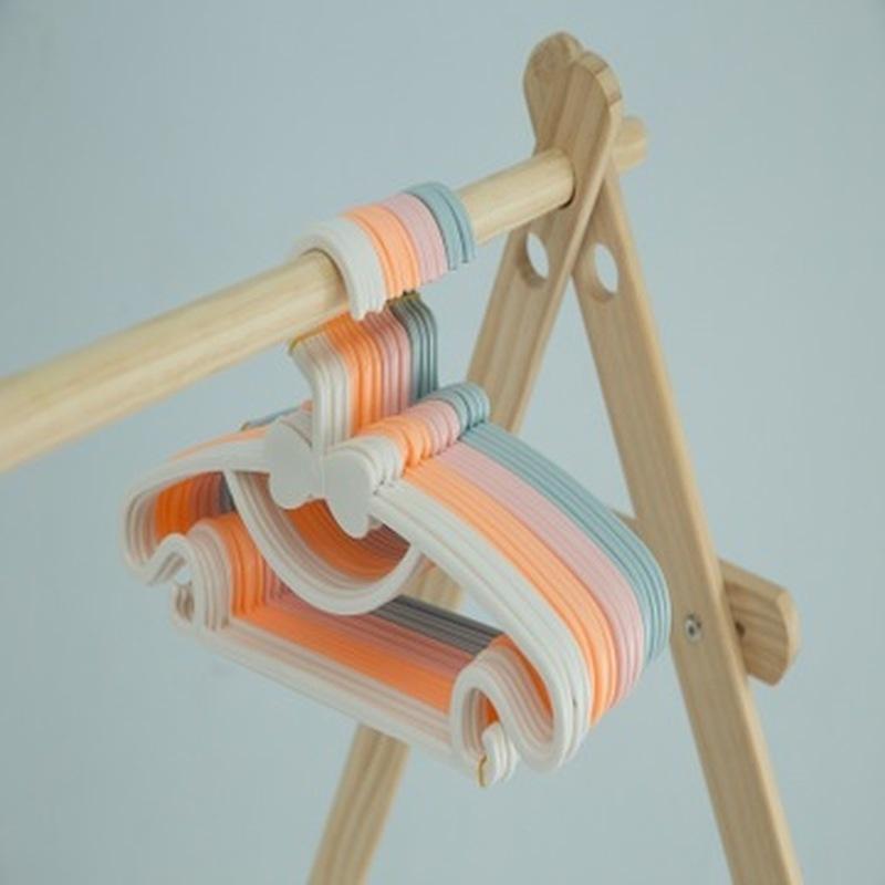 10/20pcs Portable Clothes Hanger Kids Children Toddler Baby Clothes Coat Plastic Hangers Hook Househ