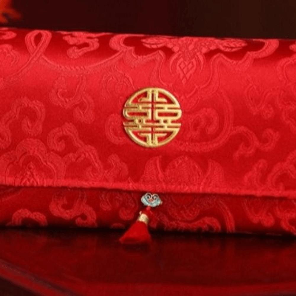 Chinesischer Stil Faltbarer Roter Umschlag Traditionelles Hongbao Hochzeitsgeldumschlag Segensbonus Rote Tasche Mondneujahrsgeschenke