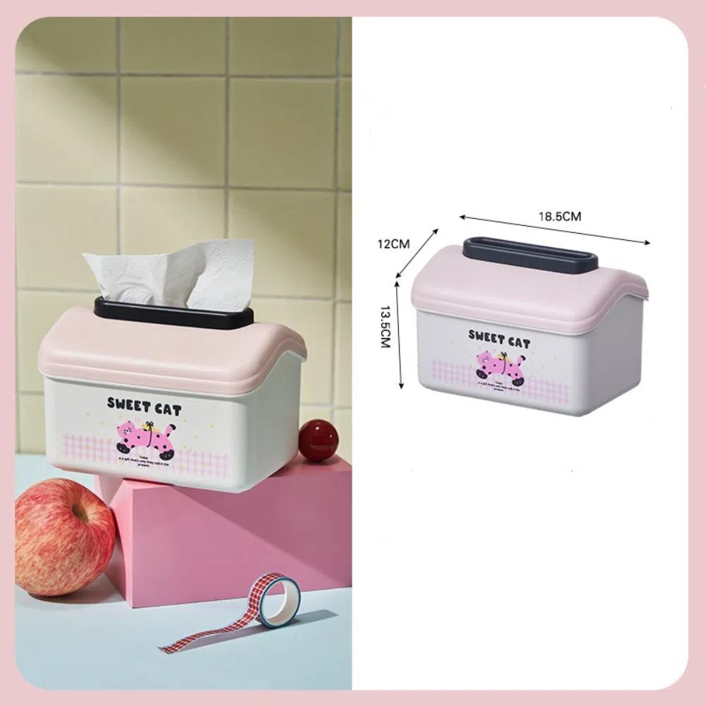 

Мила Мультяшна Коробка для Паперових Рушників Багатофункціональне Зберігання Тримач для Серветок Настільна Прикраса 04