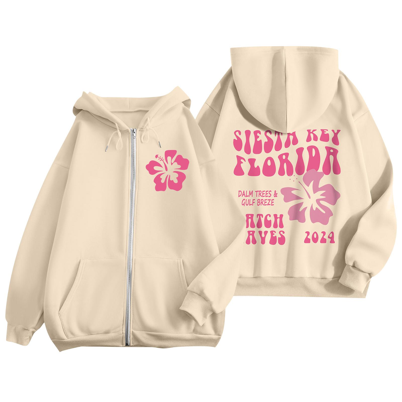 

Женские толстовки на молнии для девочек-подростков, свитшот с цветочным принтом, одежда, повседневная куртка на шнурке с карманами XL жёлтый