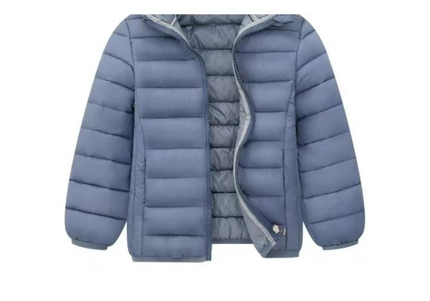 Unisex Children's Hooded Down Jacket - Lightweight, Warm Autumn & Winter Outerwear for Medium & Large Kids