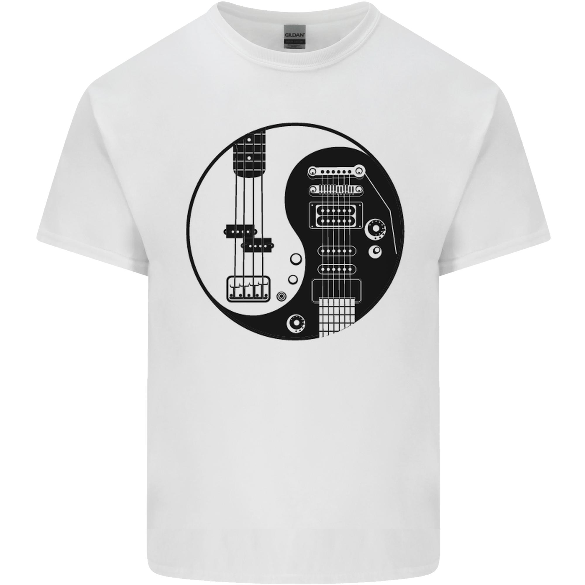 Ying Yang Guitar Guitarist Electric Bass Unisexs Light Cotton TShirt S