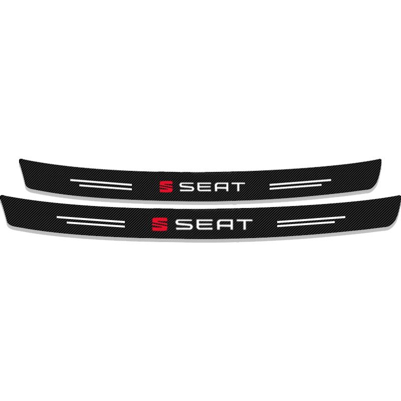 1 pieza Fibra de Carbono Coche Maletero Parachoques Trasero Pegatina Protector Placa Para SEAT Leon MK1 MK2 MK3 5F Ibiza 6L 6J Altea Arona Tarraco Cupra Cordoba