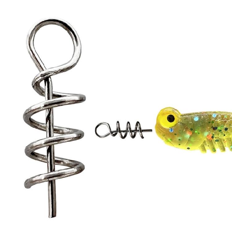 100Pcs Fishing Hook Stainless Steel Spring Fishing Tackle Fishing Lock Accessory