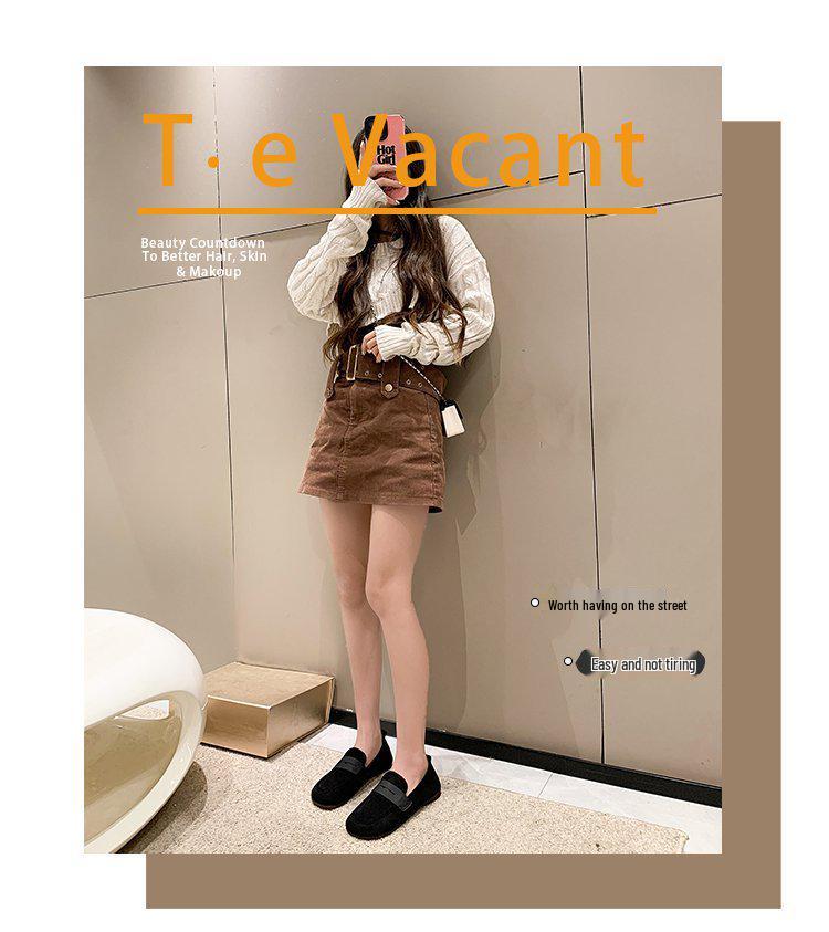 Women's 2025 Spring Soft-Soled Non-Slip Cowhide Loafers: Versatile, Comfortable Flat Shoes